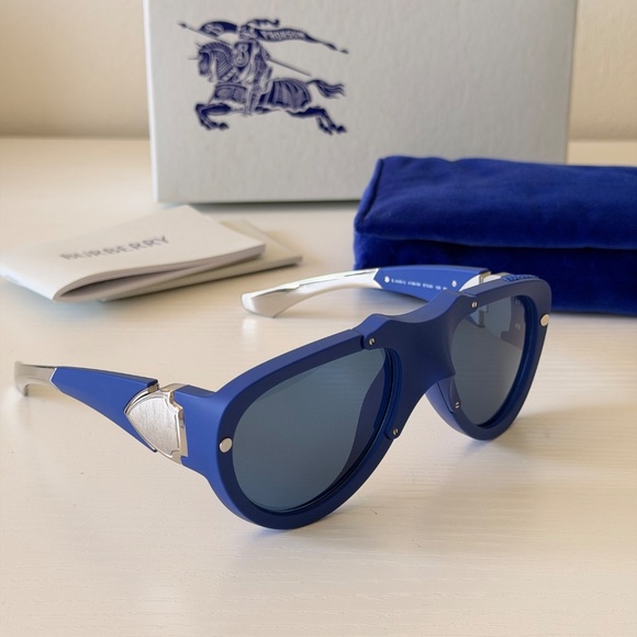 Burberry Blue Unisex Sunglasses, BE4433-U 4139/80, Aviator, Authentic main image 4